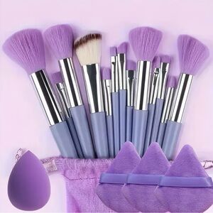 Purple Makeup Brush Set